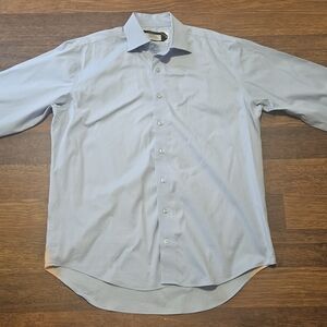 LORENZO UOMO mens long-sleeve dress shirt SIZE 16.5x33 COLOR BLUE LL7